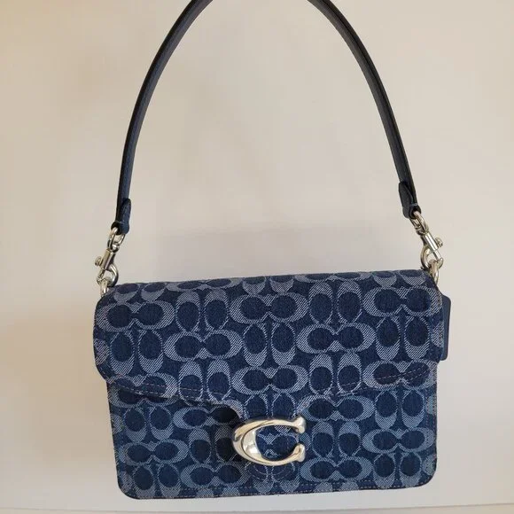 Coach Tabby Shoulder Bag in Signature Denim, Deep Blue Multi - Picture 9 of 16